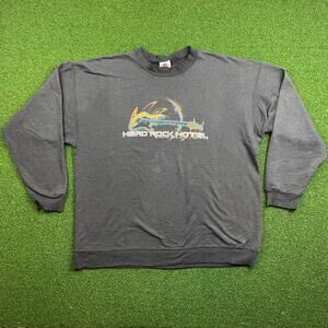 Vintage 90s Hard Rock Hotel Orlando Graphic Crewneck Sweatshirt Sz 2XL